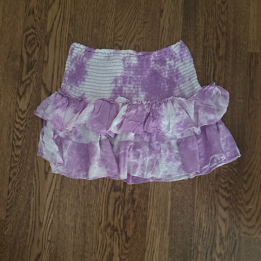 Isabelle’s Cabinet Tie Dye Purple Mini Skirt, SIZE SMALL